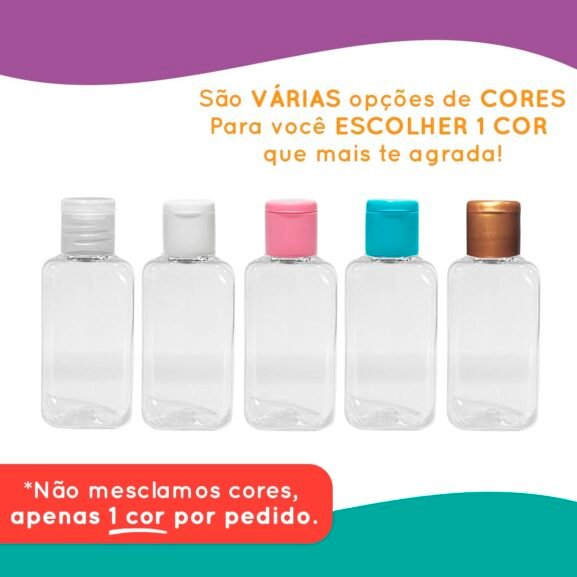 10 Frascos Quadrados 42ml Com Tampa Flip Top - Imagem 4