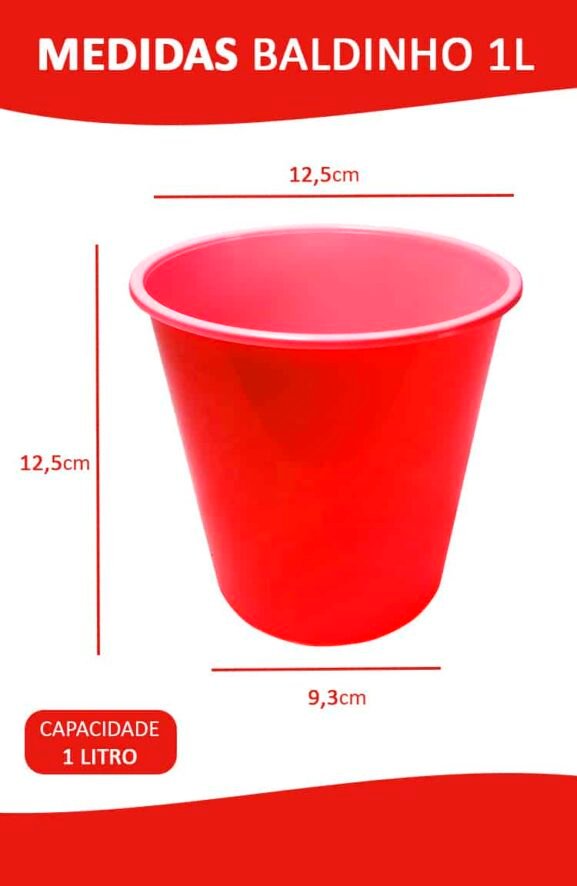 20 Baldinhos Plástico 1L - Imagem 3