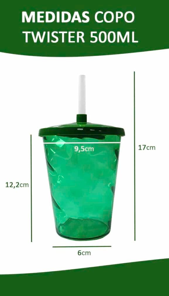 10 Copos Twister Acrílico 500ml - Imagem 3