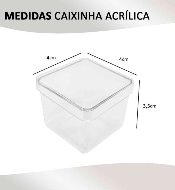 10 Caixinhas Acrílicas 4x4cm - Imagem 2