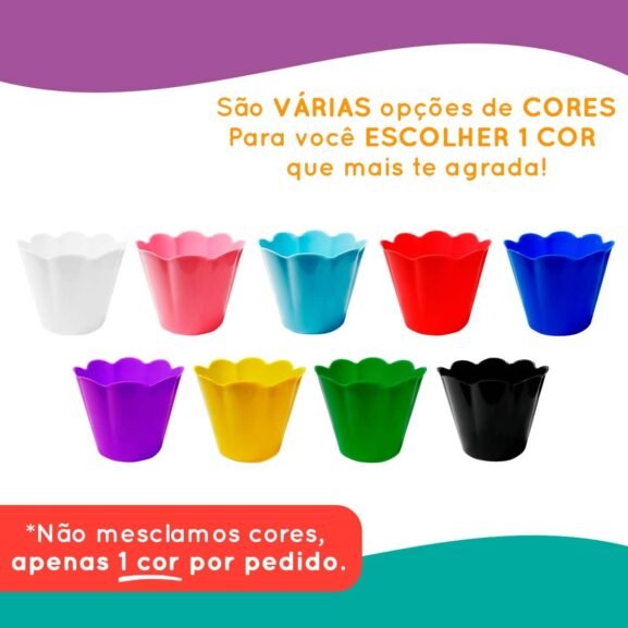 10 Cachepôs Flor Plástico - Imagem 4