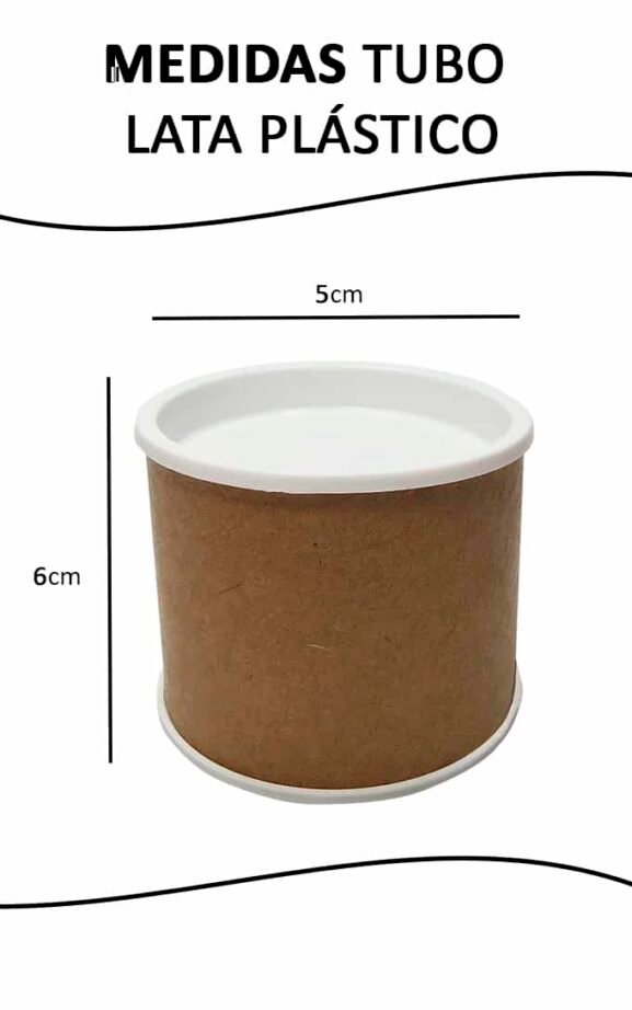 60 Tubo Lata Tampa Plástica 6x5cm - Imagem 2