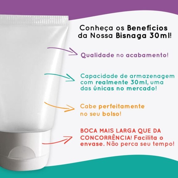 Kit 10 Bisnagas Plásticas 30ml Com Tampa Flip Top Diversas Cores Personalizar Festa - Imagem 5