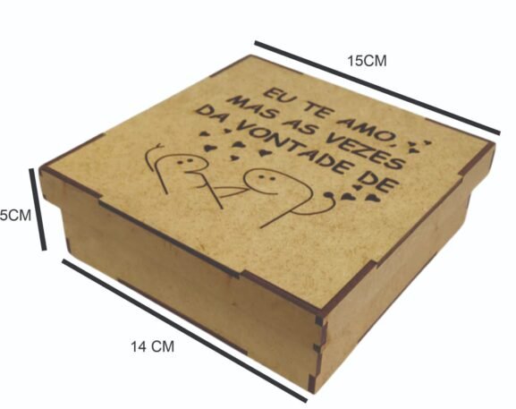Caixa Mdf P/ Presente - Eu Te Amo - Mimo Namorados - Barato - Imagem 3